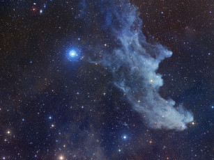 Картинка ic 2118 туманность голова ведьмы космос галактики туманности