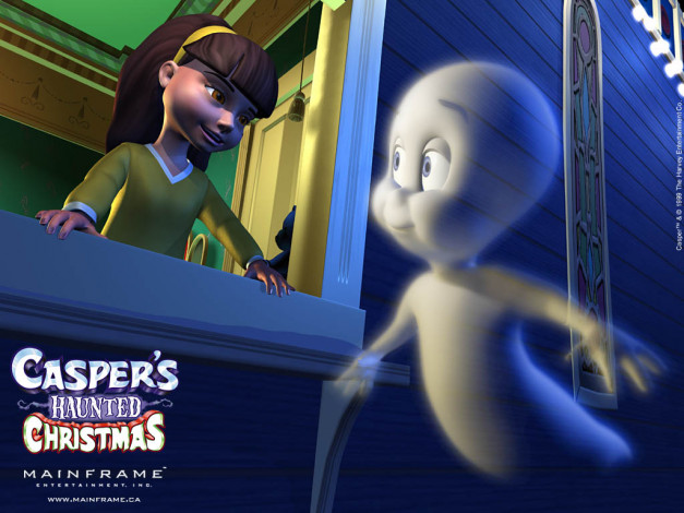 Обои картинки фото мультфильмы, casper`s, haunted, christmas