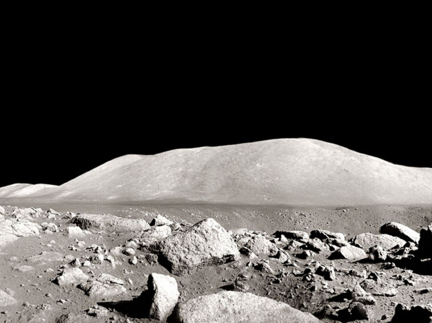Обои картинки фото панорама, аполлона, 17, космос, луна