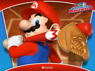 Картинка mario superstar baseball видео игры