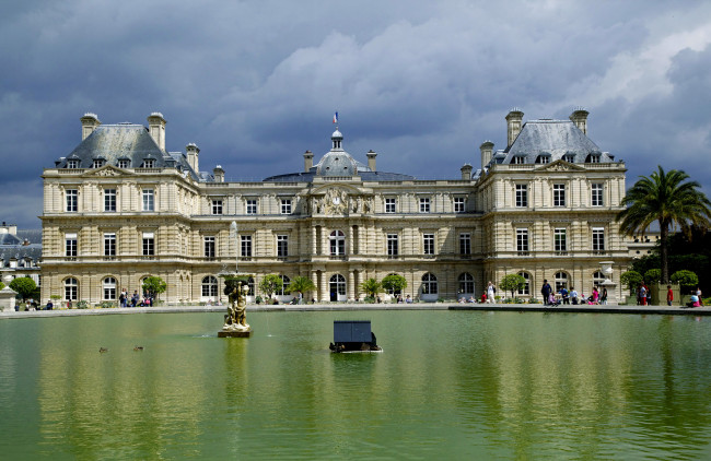 Обои картинки фото luxembourg, paris, france, города, париж, франция, замок, парк