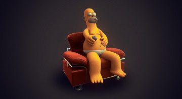 Картинка мультфильмы the+simpsons кресло
