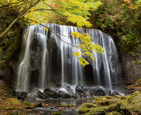 Обои картинки фото природа, водопады, скала, поток