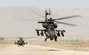 обоя boeing ah-64 apache, авиация, вертолёты, ah64, boeing, военный, аэродром, вертолеты, пустыня, apache