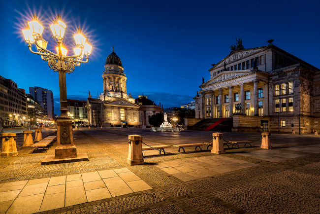 Обои картинки фото gendarmenmarkt in berlin, города, берлин , германия, простор