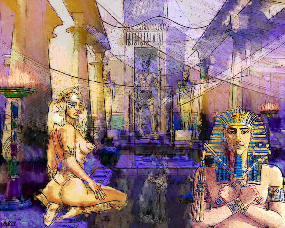 Обои картинки фото тайны, фараонов, рисованные, люди