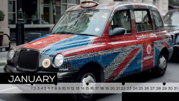 обоя календари, автомобили, такси, лондон