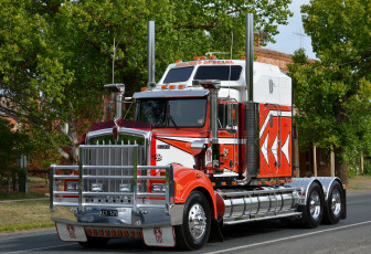 Картинка t909+kenworth автомобили kenworth тягач седельный грузовик тяжелый