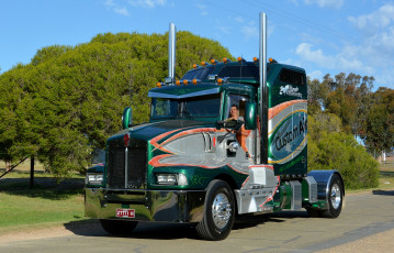 Картинка t600+kenworth автомобили kenworth тягач седельный грузовик тяжелый