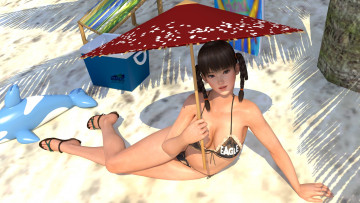 Картинка 3д+графика аниме+ anime фон девушка взгляд зонтик