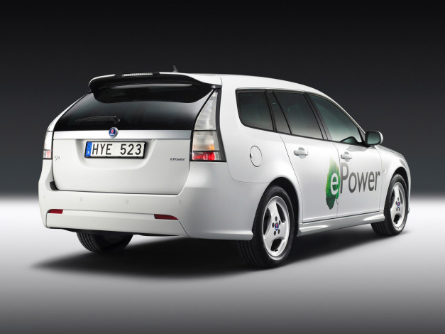 Обои картинки фото saab 9-3 epower concept 2010, автомобили, saab, concept, 2010, epower, 9-3