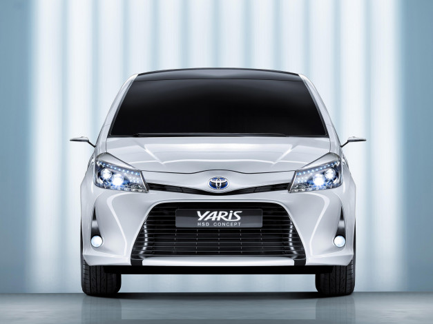 Обои картинки фото toyota yaris hsd concept 2011, автомобили, toyota, 2011, concept, hsd, yaris