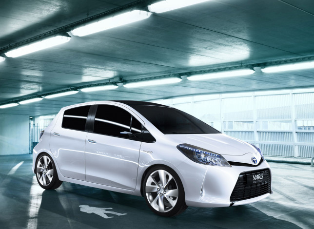 Обои картинки фото toyota yaris hsd concept 2011, автомобили, toyota, yaris, 2011, concept, hsd