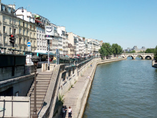 Картинка города париж+ франция набережная