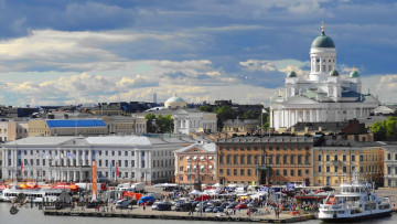 Картинка города хельсинки+ финляндия здания причал хельсинки