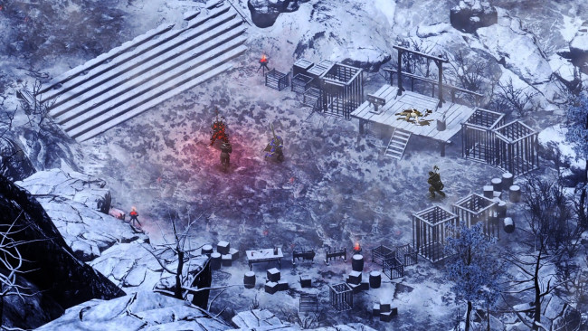 Обои картинки фото видео игры, alaloth,  champions of the four kingdoms, двор, снег, поединок