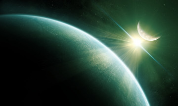 Картинка космос арт планеты звезда свет