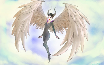 Картинка фэнтези существа девушка арт малифисента крылья