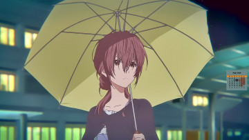 Картинка календари аниме 2018 девушка взгляд зонт
