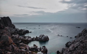 Картинка природа побережье скалы камни
