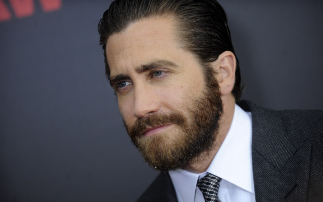 Обои картинки фото мужчины, jake gyllenhaal, костюм, борода, лицо, актер