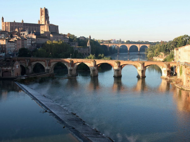 Обои картинки фото albi, france, города, мосты