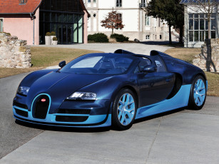 Картинка bugatti veyron grand sport roadster vitesse автомобили