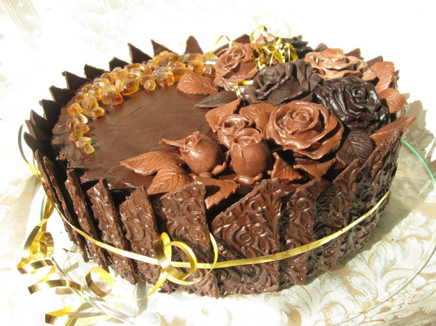 Обои картинки фото автор, varvarra, еда, пирожные, кексы, печенье, шоколадные, розы