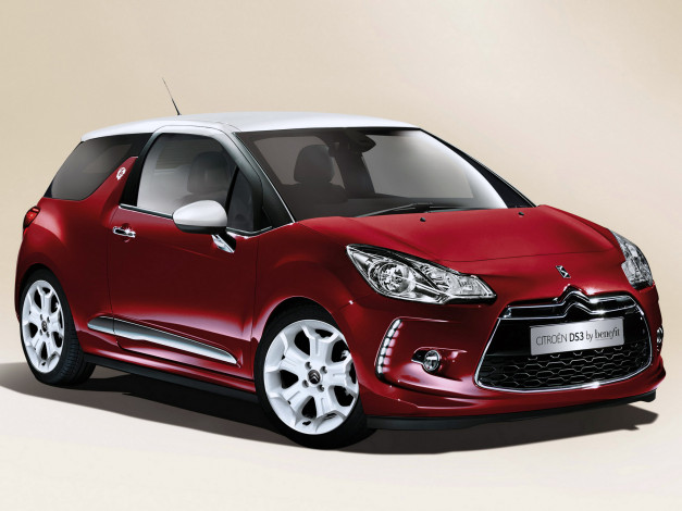 Обои картинки фото автомобили, citroen, 2014, by, benefit, ds3, dsign, citroеn, красный