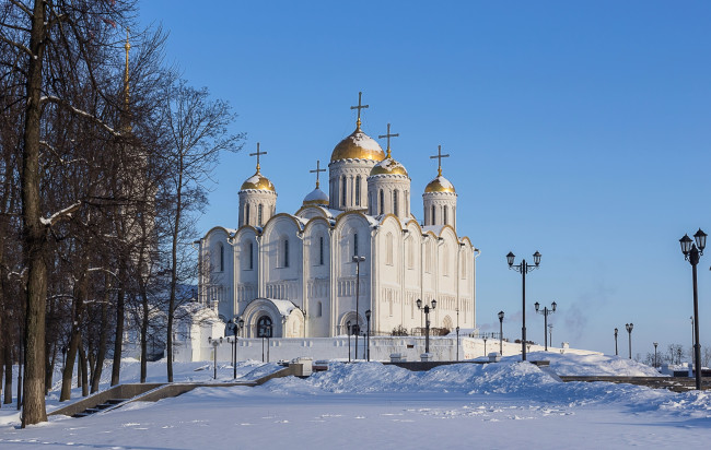 Обои картинки фото города, - православные церкви,  монастыри, зима, собор