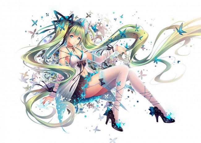 Обои картинки фото vocaloid, аниме, art, девушка, hatsune, miku, tidsean, tid