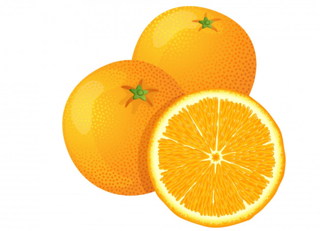 Обои картинки фото векторная графика, еда , food, апельсин, дольки, фон