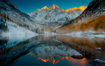 Картинка природа реки озера пейзаж озеро вода отражение лес горы