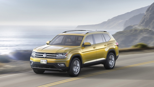 Обои картинки фото volkswagen atlas 2018, автомобили, volkswagen, crossover, 2018, atlas