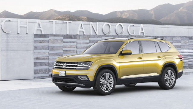 Обои картинки фото volkswagen atlas 2018, автомобили, volkswagen, crossover, 2018, atlas