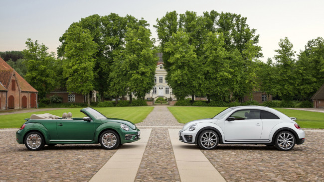 Обои картинки фото volkswagen beetle coupe and cabrio 2017, автомобили, volkswagen, 2017, cabrio, coupe, beetle