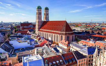 обоя города, мюнхен , германия, панорама