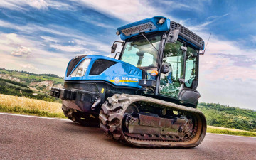 Картинка new+holland+tk4-100m техника тракторы+на+гусенецах new holland tk4-100m 4k гусеничный трактор тракторы 2020 года сельхозтехника уборка урожая