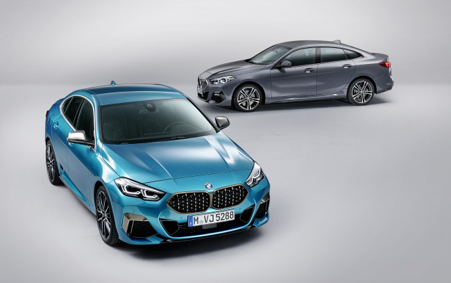 Обои картинки фото 2020 bmw 2 series gran coupe, автомобили, bmw, 2, series, gran, coupe, f44, 2020, экстерьер, вид, спереди, синий