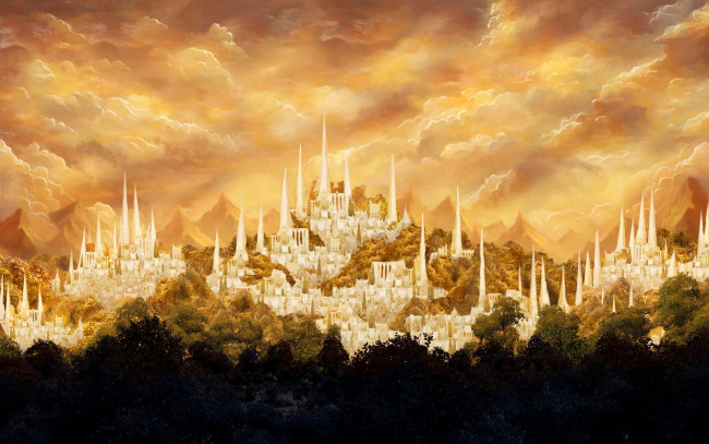 Обои картинки фото видео игры, age of wonders iii, город, облака, лес
