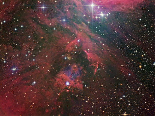 Обои картинки фото hh34f3, югу, от, ориона, космос, галактики, туманности