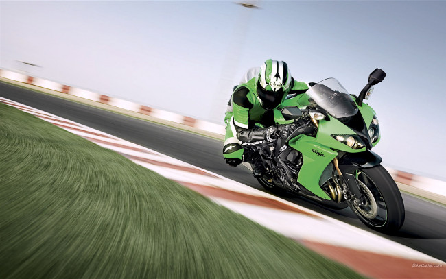 Обои картинки фото kawasaki, ninja, zx, 10r, мотоциклы