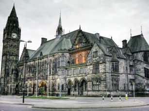 Картинка town hall rochdale lancashire uk города здания дома