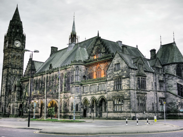 Обои картинки фото town, hall, rochdale, lancashire, uk, города, здания, дома