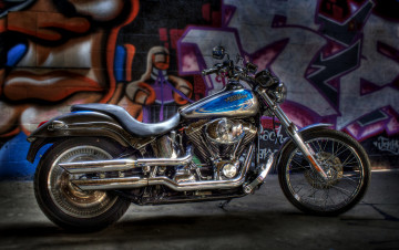 Картинка мотоциклы harley davidson граффити харлей девидсон
