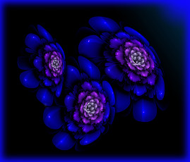 Картинка 3d 3д графика flowers цветы киберцветы art