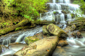 Картинка природа водопады водопад камни поток