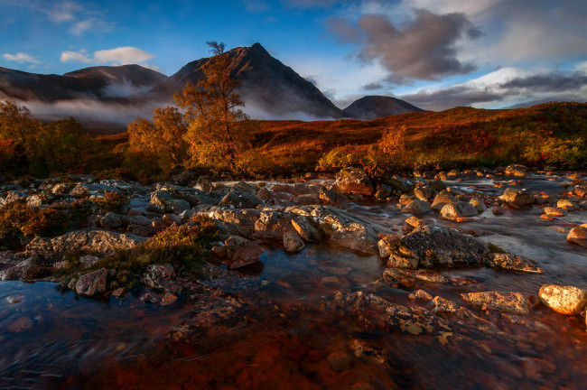 Обои картинки фото природа, реки, озера, пейзаж, шотландия, горы