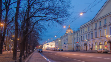 Картинка города санкт-петербург +петергоф+ россия конный гвардейский бульвар