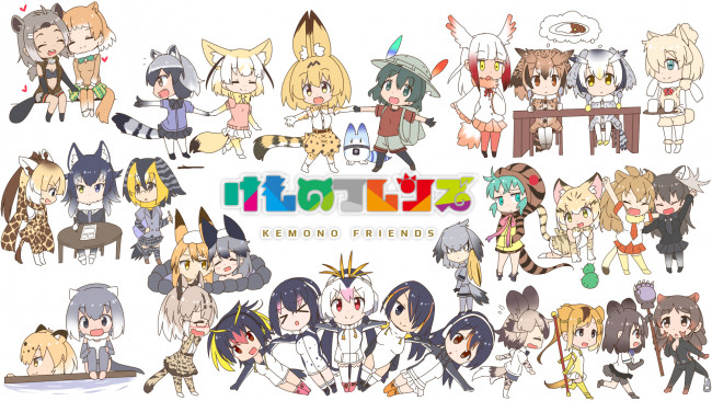 Обои картинки фото аниме, kemono friends, kemono, friends